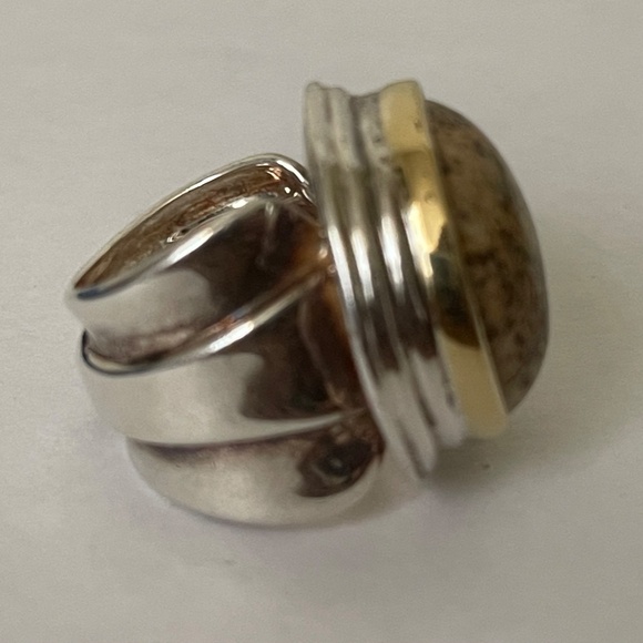 RLM Studio bold earth gem series picture jasper sterling 925 ring size 5.5 - Picture 5 of 9